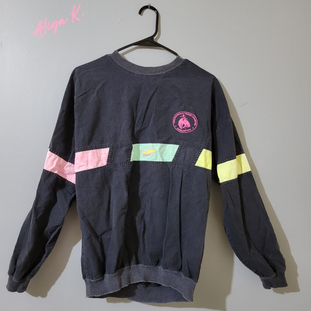 PRCA color block long sleeve shirt